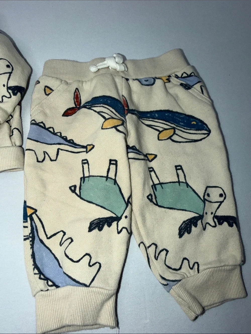 Carter's Cream Dinosaur Print Hoodie & Jogger Set